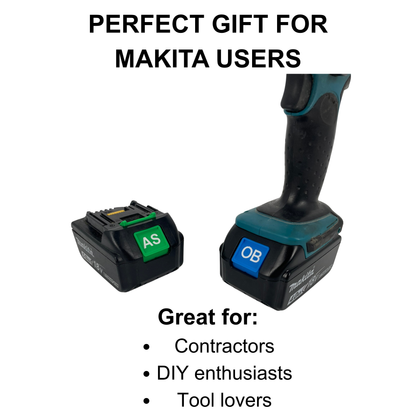 Personalisierter Zweifärbiger Makita 18V Akku Knopf