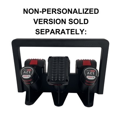 Personalisierter KIBERG Akkuträger für Bosch 18V & 12V | Wunschtext Gravur | Geschenk Handwerker