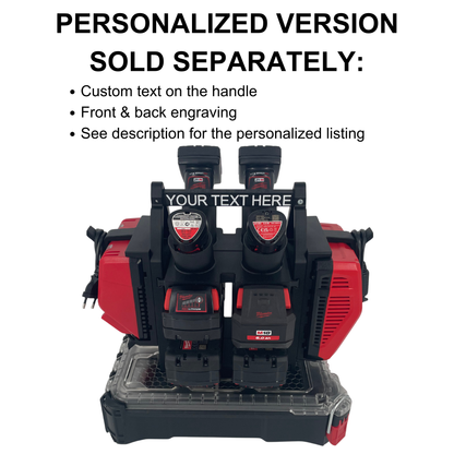 Milwaukee Battery & Charger Carry System for Packout | Holds up to 12 Batteries | Organizer for M18 and M12 Chargers