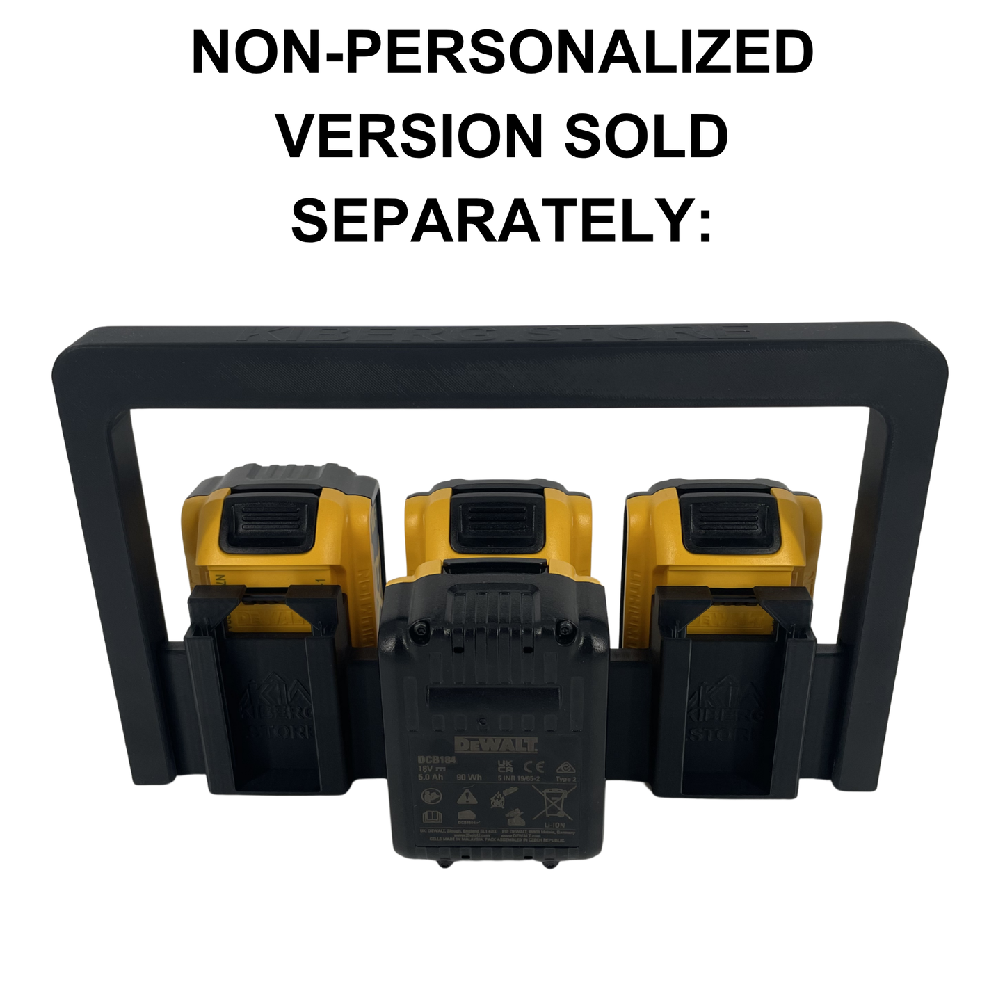 Personalisierter KIBERG Akkuträger für DeWalt 18V | Individuelle Gravur | 4 oder 6 Akkus | Geschenk Handwerker