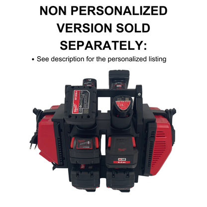 Personalisiertes Milwaukee Akku- & Ladegerät-Tragesystem (hält bis zu 12 M18 & M12 Akkus) - Packout Kompatibel