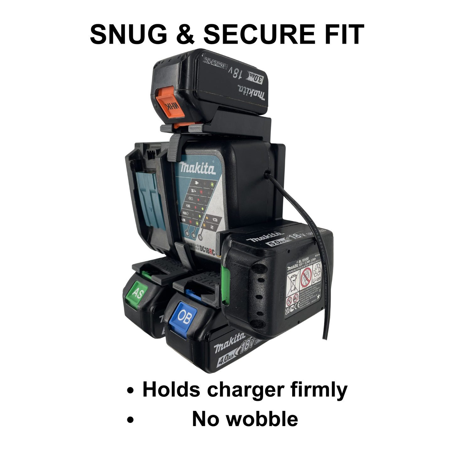 Makita DC18RC Wandhalterung mit Akkuhalter (2-4 Akkuplätze)