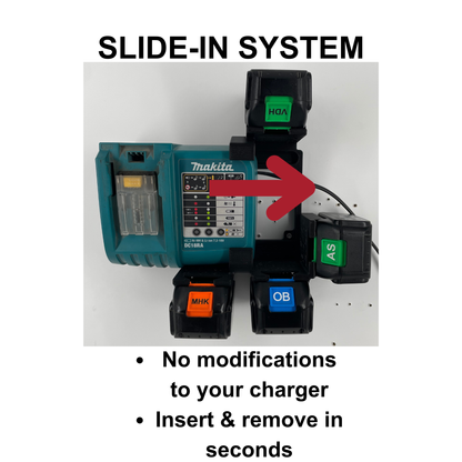 Makita DC18RA Wandhalterung mit Akkuhalter (2–4 Akkuplätze)