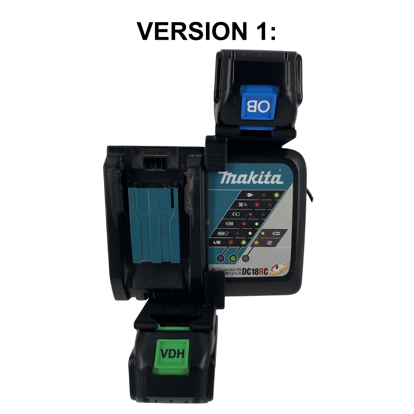 Makita DC18RC Wandhalterung mit Akkuhalter (2-4 Akkuplätze)