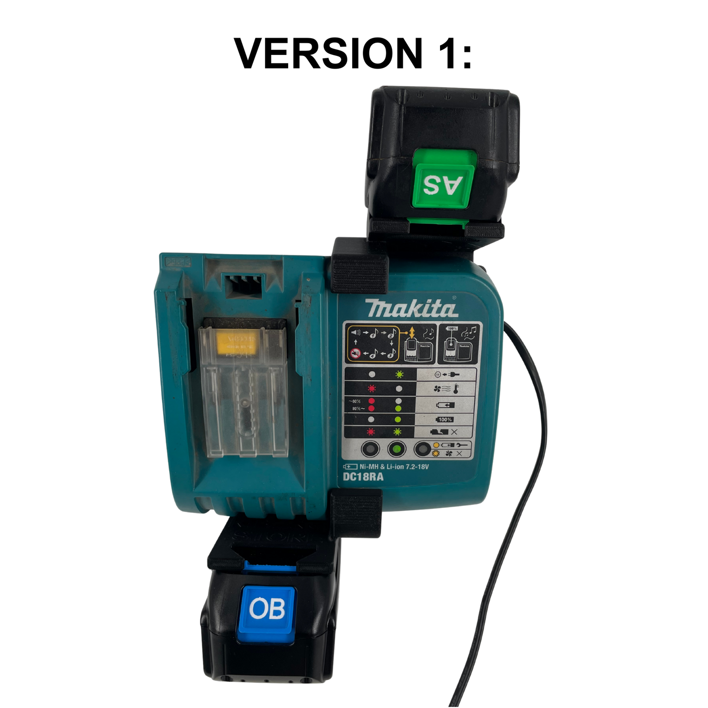 Makita DC18RA Wandhalterung mit Akkuhalter (2–4 Akkuplätze)