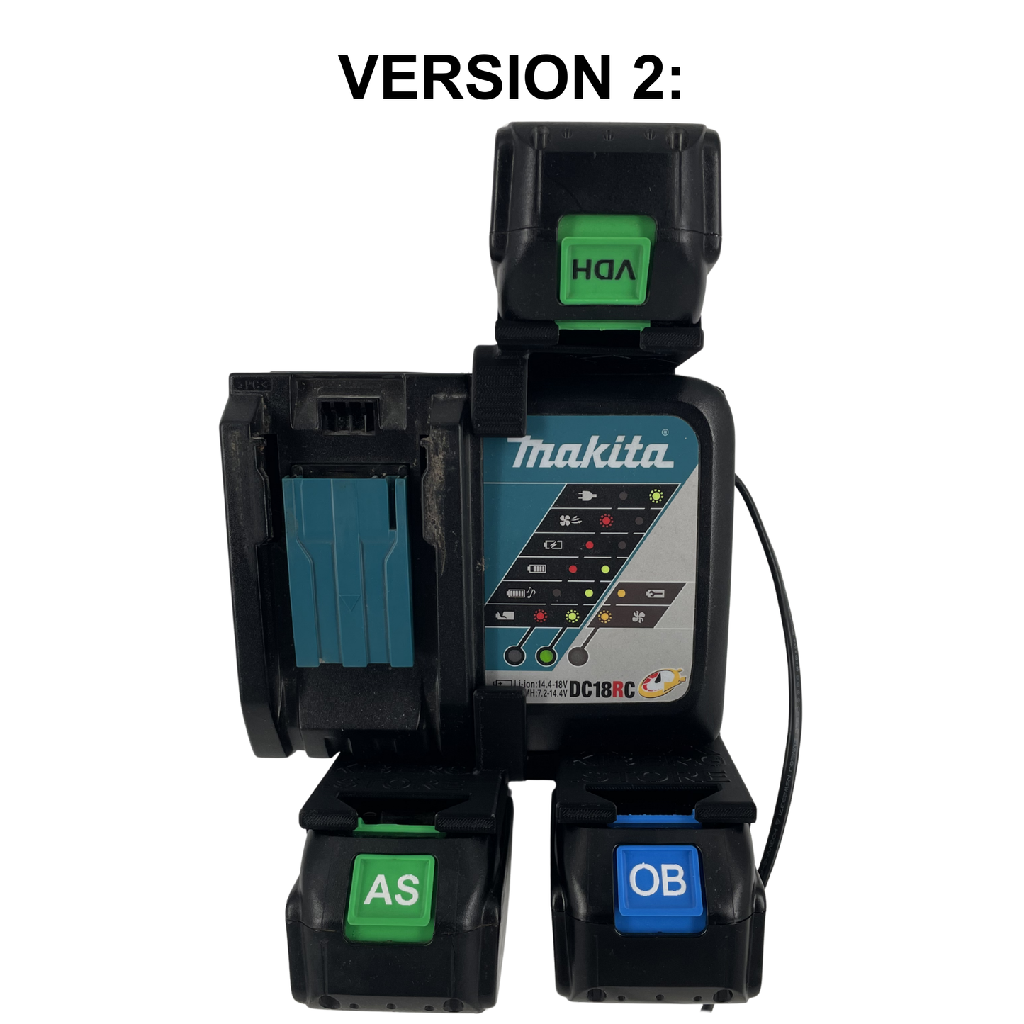 Makita DC18RC Wandhalterung mit Akkuhalter (2-4 Akkuplätze)