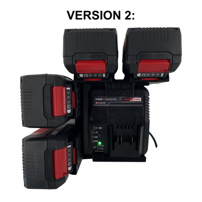 Einhell Power X-Charger 3A Wandhalterung mit Akkuhalter (2 oder 4 Akkus)