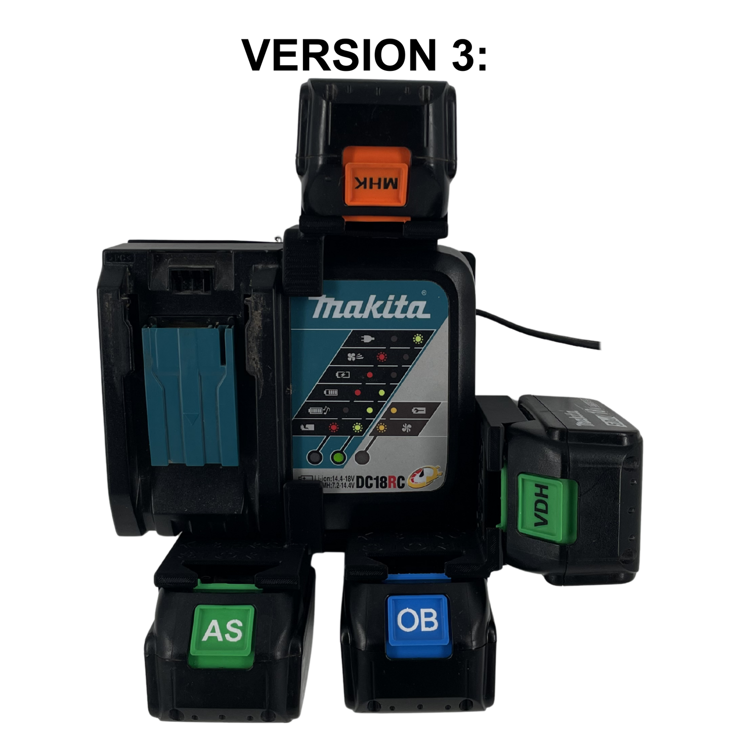 Makita DC18RC Wandhalterung mit Akkuhalter (2-4 Akkuplätze)