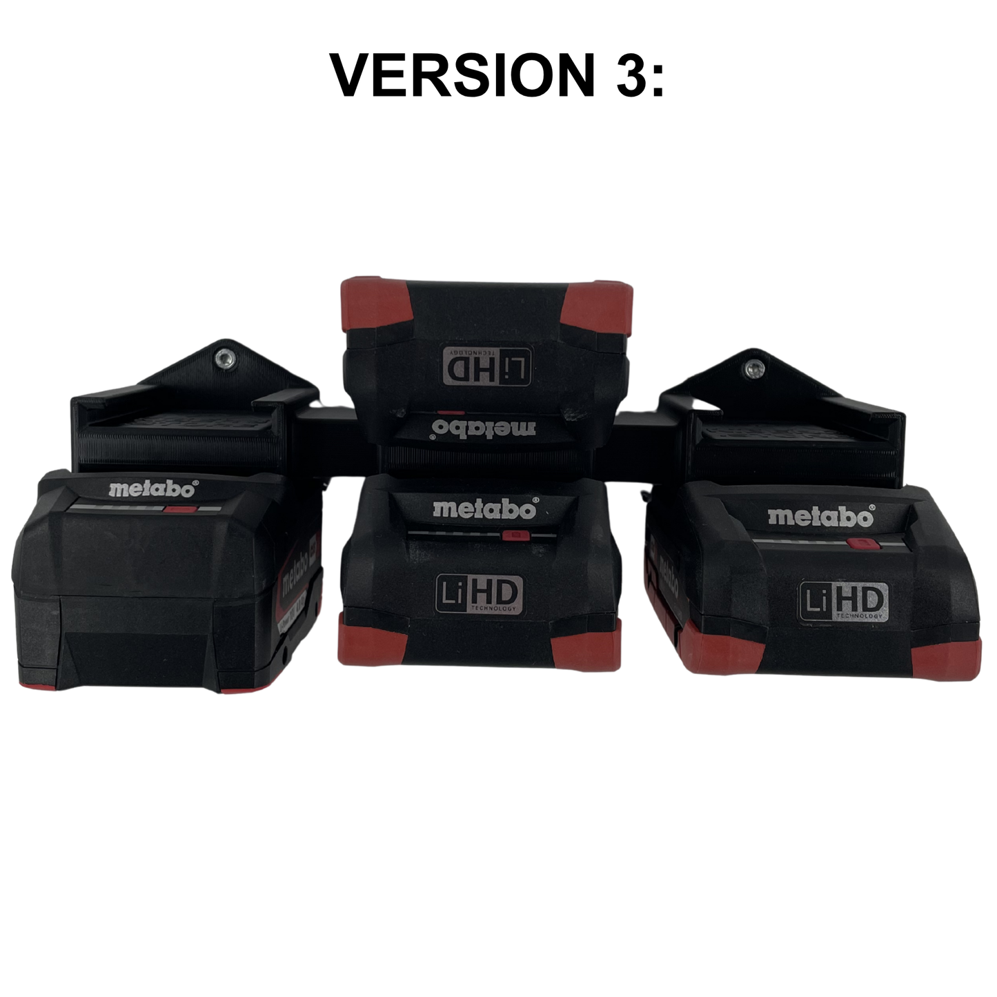 KIBERG Metabo 18V Akku-Wandhalterung | 2, 4 oder 6 Stellplätze | Werkstatt-Organizer