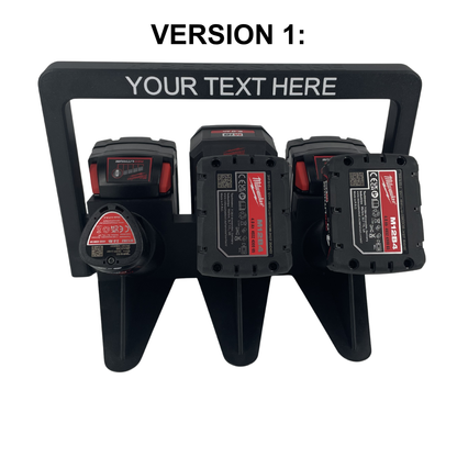 Personalisierter KIBERG Akkuträger für Milwaukee M18 & M12 | Wunschtext Gravur | Geschenk Handwerker
