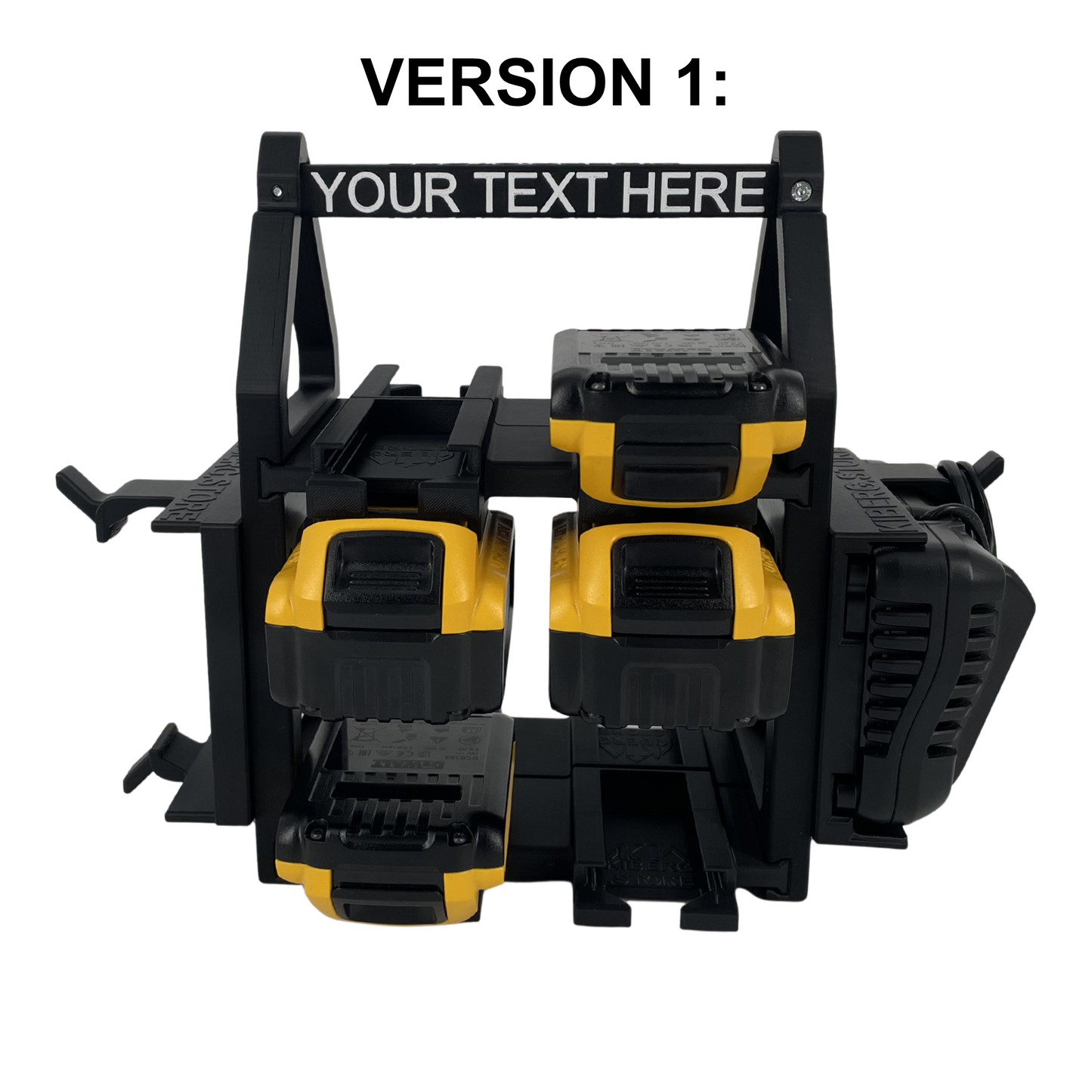 Personalisiertes DEWALT Akku- & Ladegerät-Tragesystem (bis zu 12 18V Akkus)
