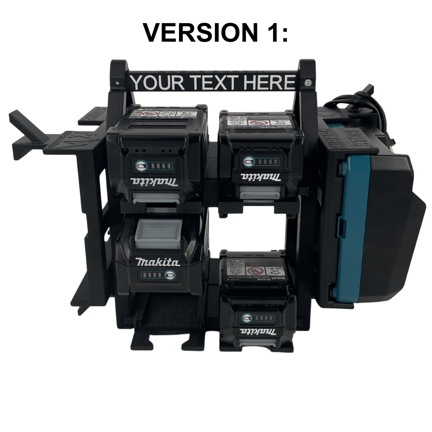 Personalisiertes Makita 40V Akku- & Ladegerät-Tragesystem (bis zu 12 Akkus)