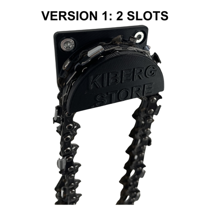 KIBERG Kettensägen Kettenhalter | Wandhalterung 2/4/6 Slots | Sägeketten ordentlich lagern