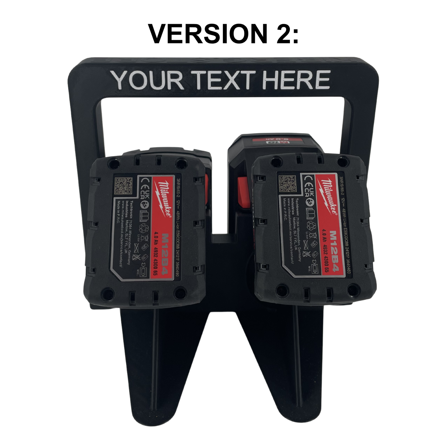 Personalisierter KIBERG Akkuträger für Milwaukee M18 & M12 | Wunschtext Gravur | Geschenk Handwerker