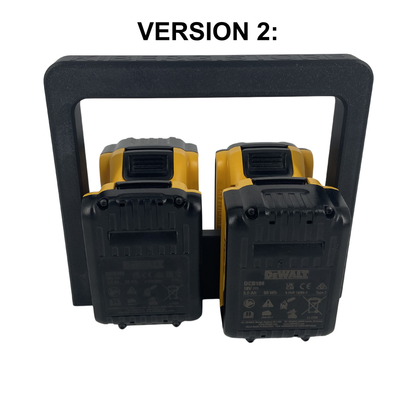 KIBERG Akkuträger für DeWalt 18V | Batteriehalter mit Tragegriff | 4 oder 6 Akkus | Werkstatt & Baustelle