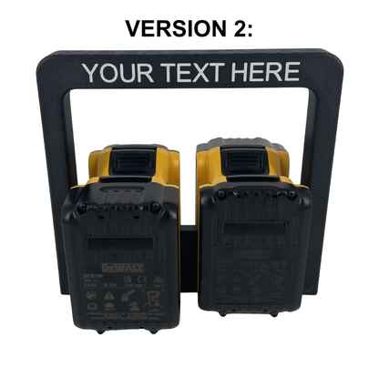 Personalisierter KIBERG Akkuträger für DeWalt 18V | Individuelle Gravur | 4 oder 6 Akkus | Geschenk Handwerker