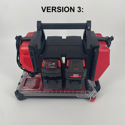 Milwaukee Battery & Charger Carry System for Packout | Holds up to 12 Batteries | Organizer for M18 and M12 Chargers
