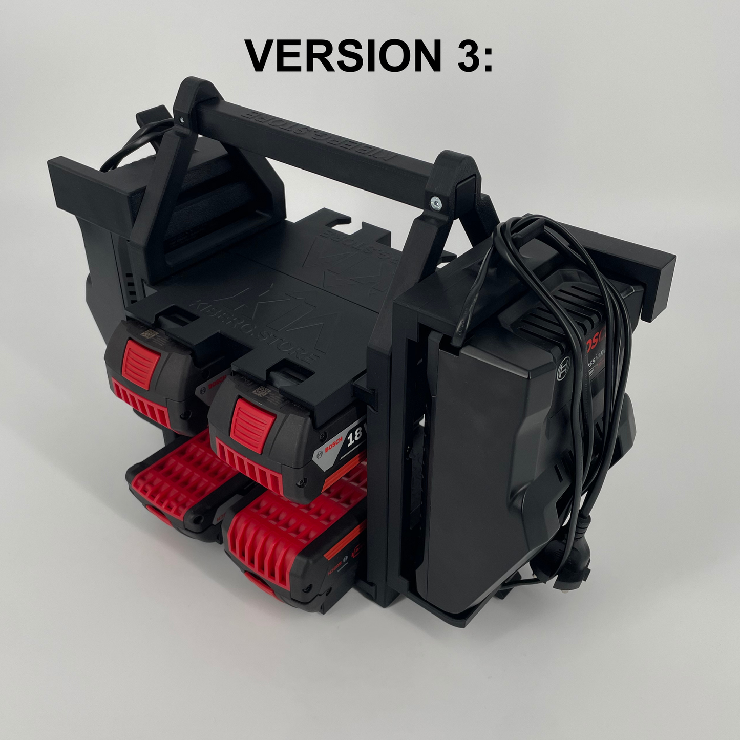 Bosch Akku- & Ladegerät-Tragesystem – Tragbarer Organizer für bis zu 12 Akkus (12V & 18V)