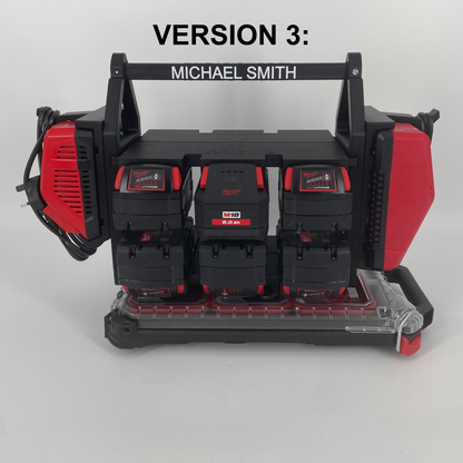 Personalisiertes Milwaukee Akku- & Ladegerät-Tragesystem (hält bis zu 18 M18 & M12 Akkus) - Packout Kompatibel