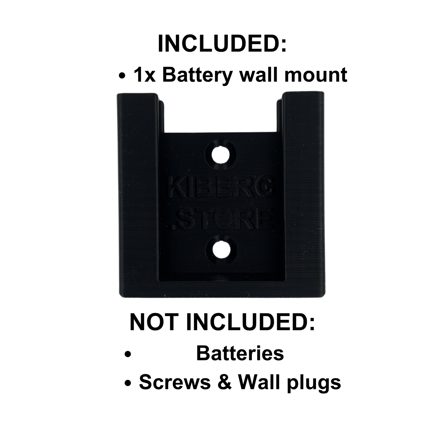 KIBERG Wandhalterung für DeWalt 18V Akkus | Slide-In System | Werkstatt Organizer