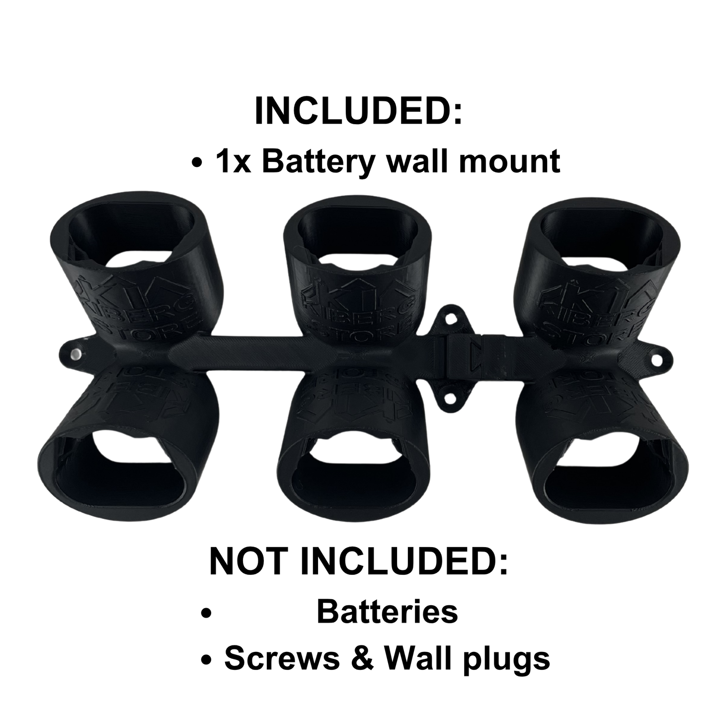 KIBERG Akku Wandhalterung für Milwaukee M12 | 2/4/6/8 Slots | Click-in Verriegelung | Robustes PETG | Made in Austria