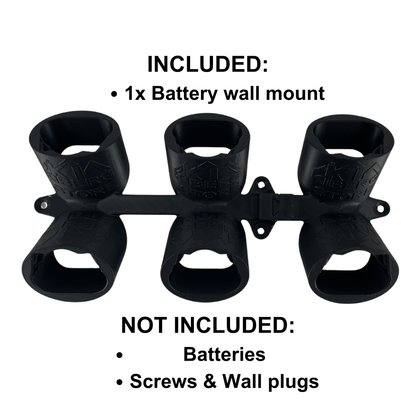KIBERG Akku Wandhalterung für Milwaukee M12 | 2/4/6/8 Slots | Click-in Verriegelung | Robustes PETG | Made in Austria