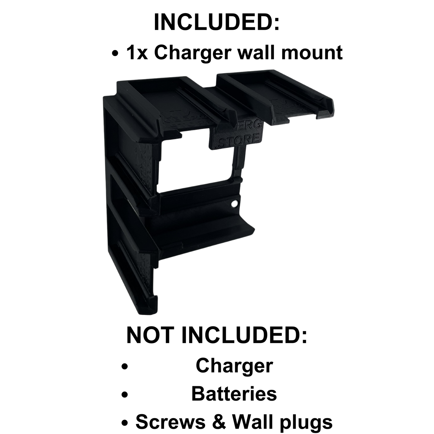 Einhell Power X-Charger 3A Wandhalterung mit Akkuhalter (2 oder 4 Akkus)