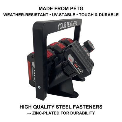 Personalisierter KIBERG Akkuträger für Bosch 18V & 12V | Wunschtext Gravur | Geschenk Handwerker