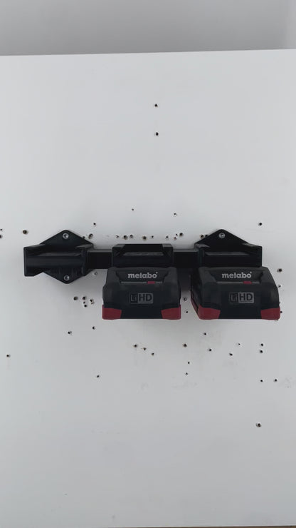 KIBERG Metabo 18V Akku-Wandhalterung | 2, 4 oder 6 Stellplätze | Werkstatt-Organizer
