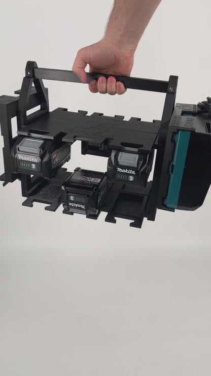 Makita 40V Akku- & Ladegerät-Tragesystem (bis zu 18 Akkus)